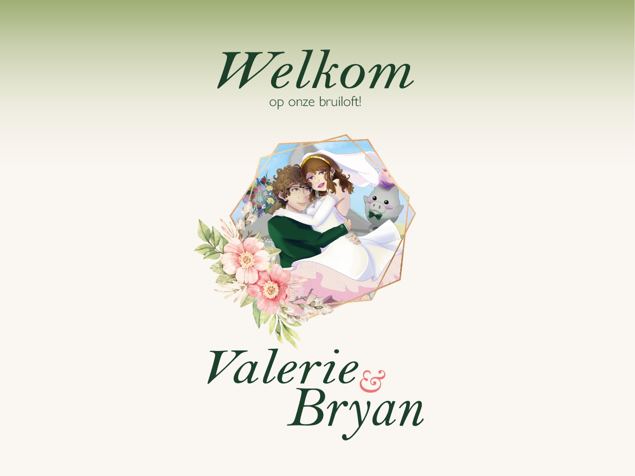 Welkomstbanner bruiloft