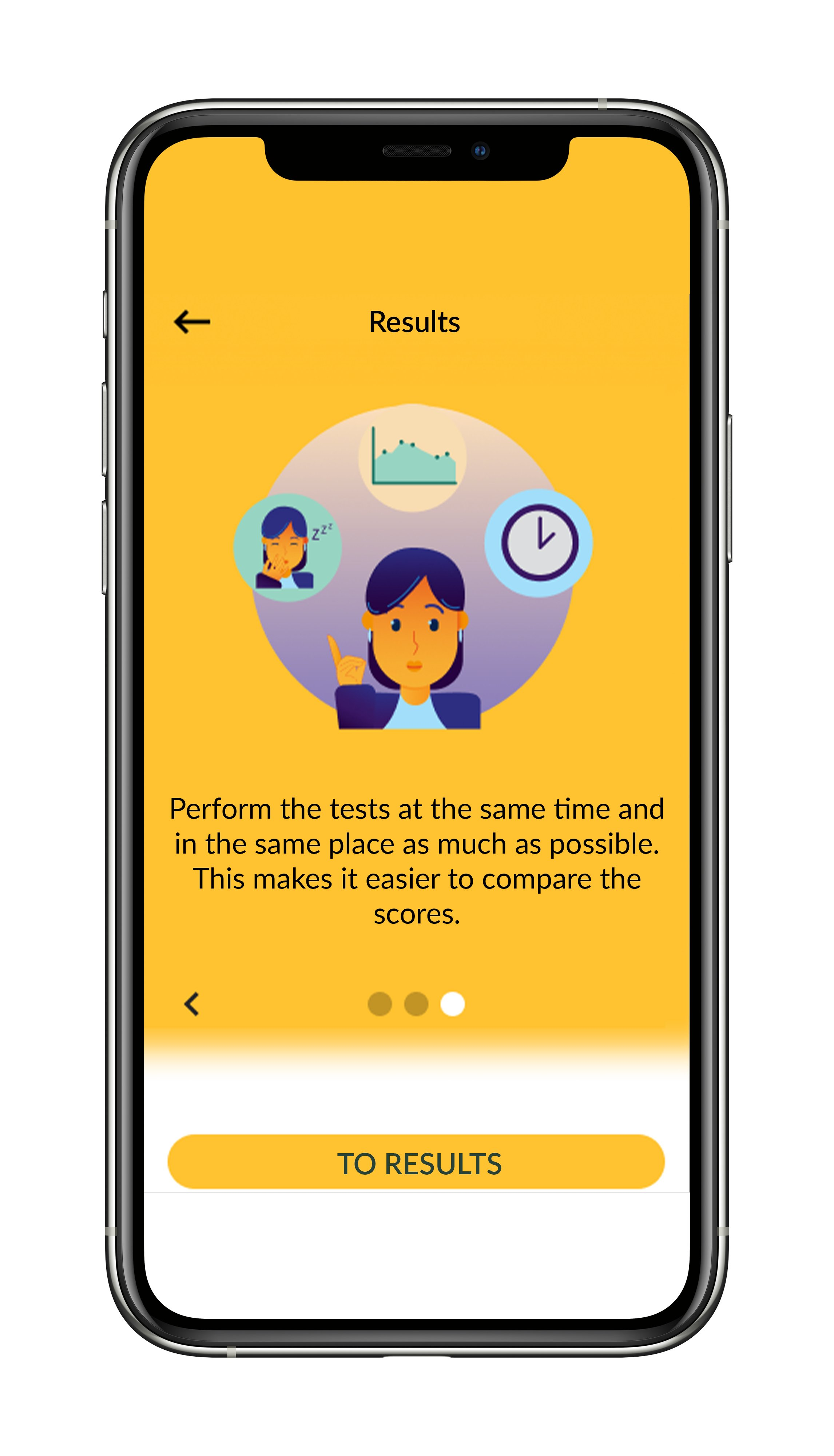 MS sherpa - resultatenscherm in app